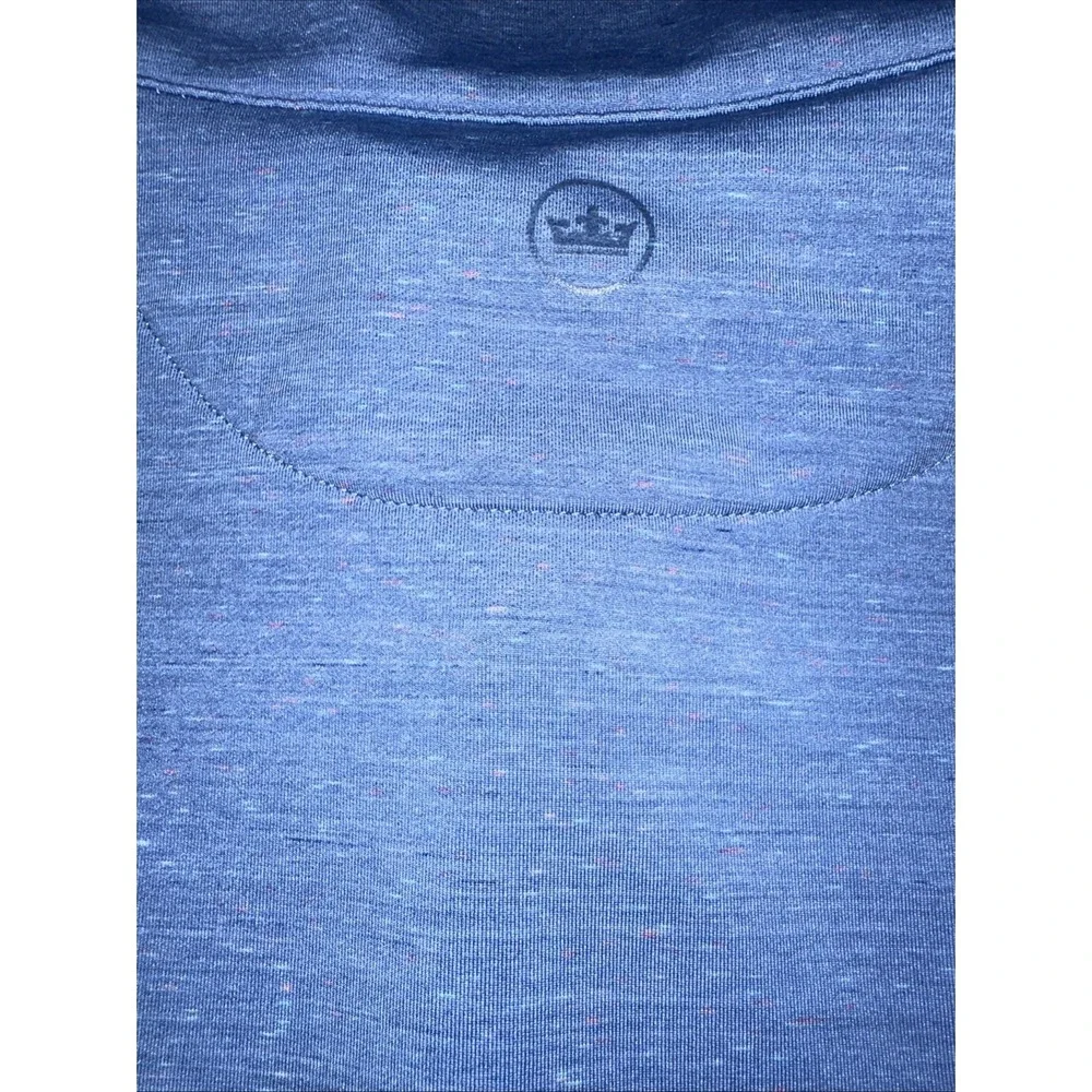 Peter Millar Performance Quarter zip Pullover Mens XL Blue Golf ESI Logo